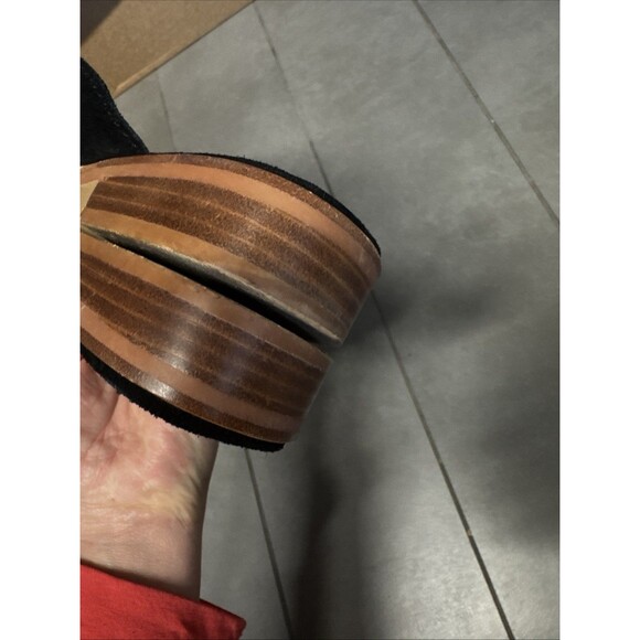 Treasure & Bond Black Leather SUEDE Mule Loafers Slip On Women's Size 9 M - Picture 7 of 7